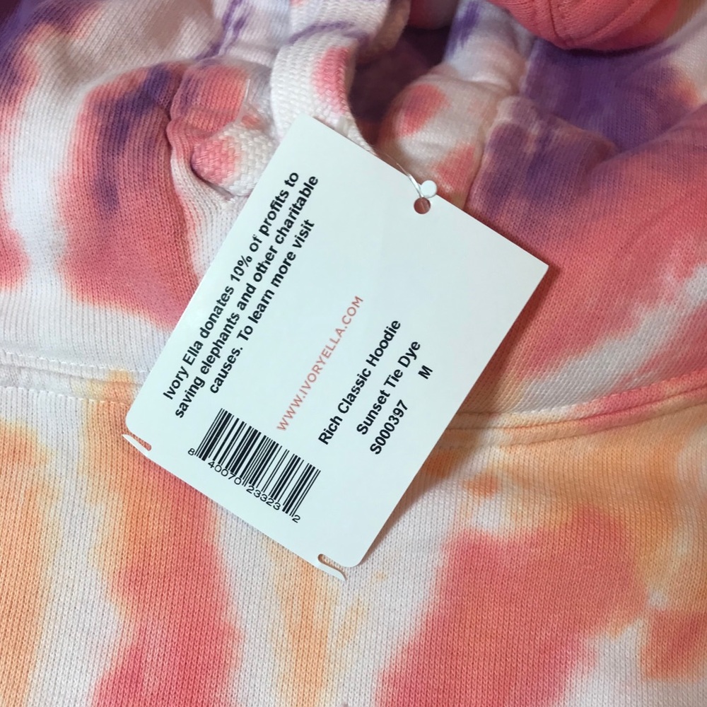 PRICE FIRM BNWT Ivory Ella Sunset Tie Dye Medium GREAT HOODIE! FINAL PRICE - Picture 8 of 13